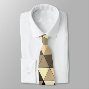 Stylish Sepia Brown & Black Pattern Design Tie