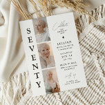 Stylish SEVENTY Photo Strip 70th Birthday  Invitation<br><div class="desc">Stylish 70th Birthday Party Invitation. Design features a photo strip collage and an elegant birthday template. All text is easily customised.</div>