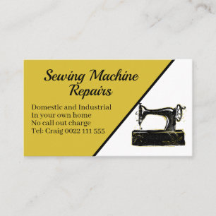 Stylish Sewing Machine Repair Business Card