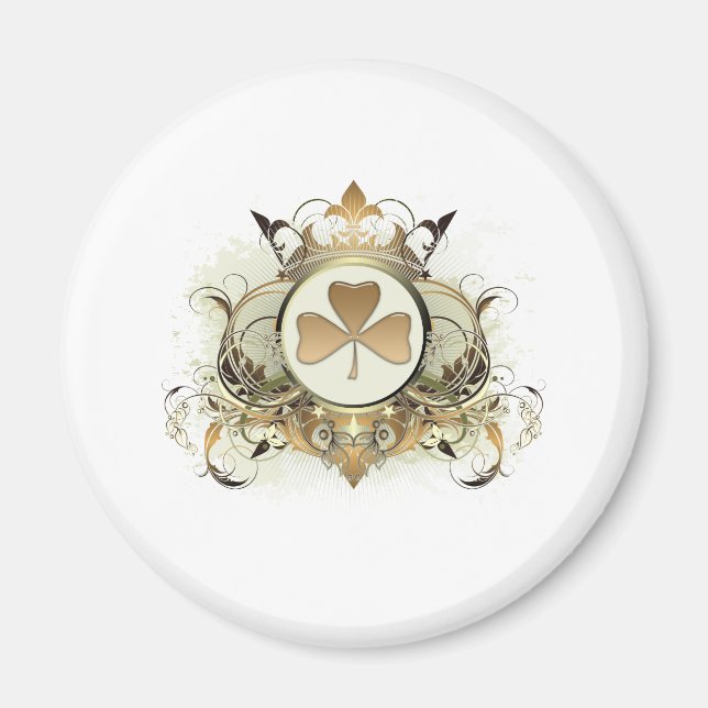 Stylish Shamrock Magnet (Front)