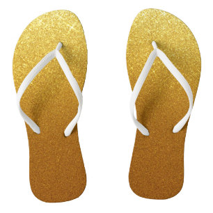 Stylish Shimmering Gold Glitter & Glam Jandals