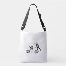 Stylish Shoe Print - Teal Plaid