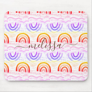 Stylish Signature Ombre Rainbow Pattern Mouse Pad