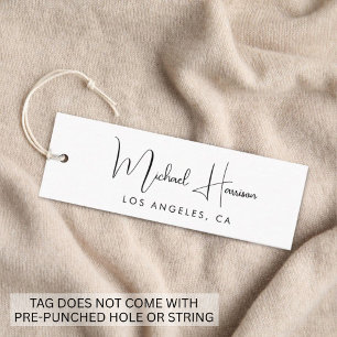 Stylish Signature Script Hang Tag