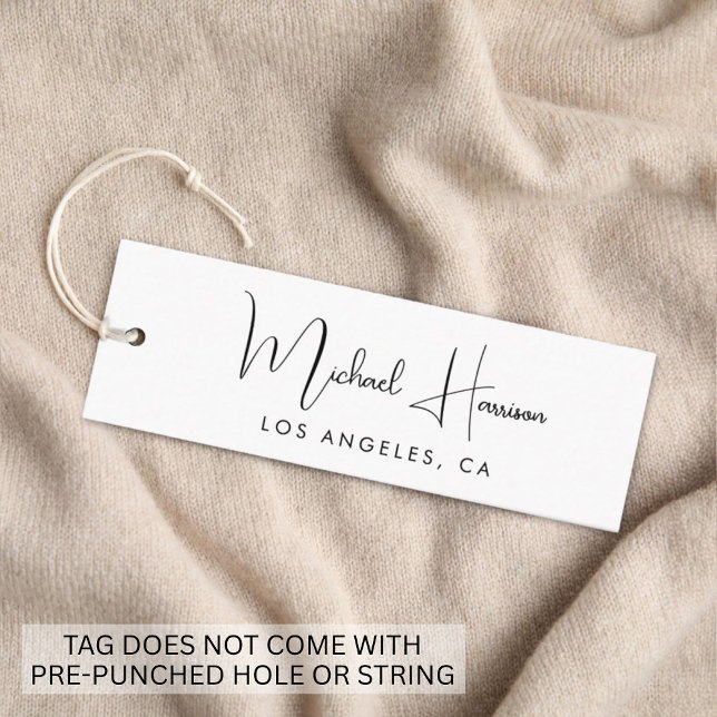 Stylish Signature Script Hang Tag (Empower your name in our signature script as your logo and brand identity)