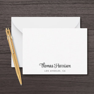 Stylish Signature Script Monogram Card