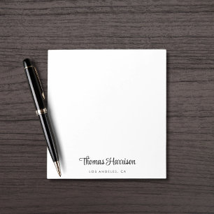 Stylish Signature Script Monogram Notepad