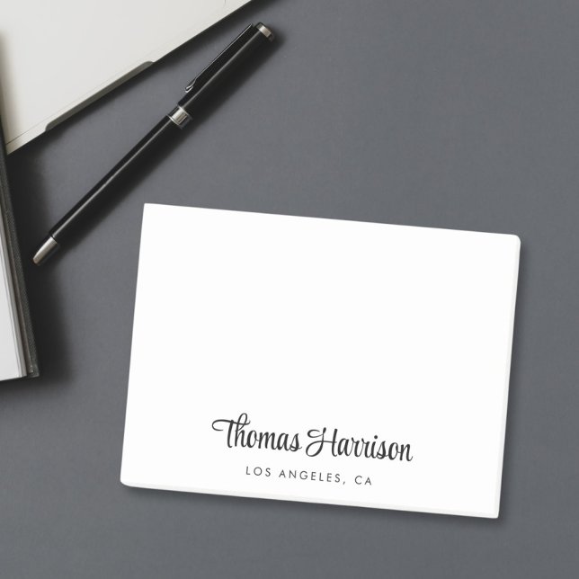Stylish Signature Script Monogram Post-it Notes (Empower your name in our signature script as your logo and brand identity)