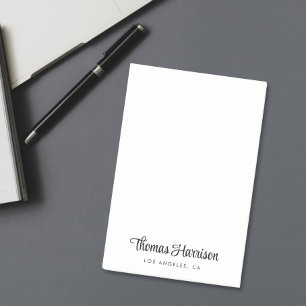 Stylish Signature Script Monogram Post-it Notes