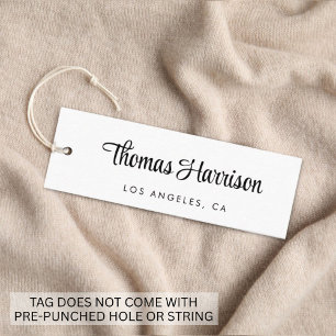Stylish Signature Script QR Code Hang Tag