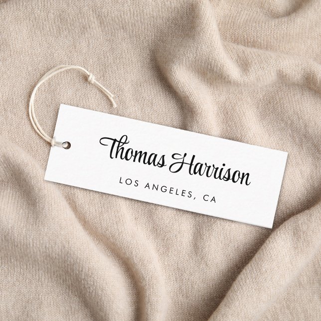 Stylish Signature Script QR Code Hang Tag (Empower your name in our signature script as your logo and brand identity)