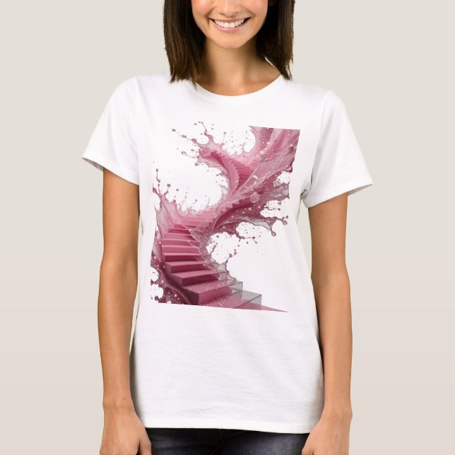 Stylish Silver ABSTRACT ART Art Print T-Shirt (Front)