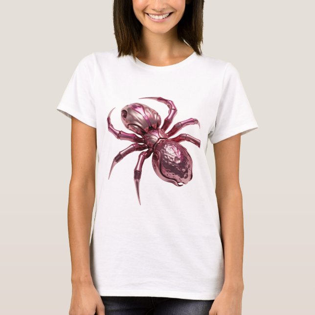 Stylish Silver ABSTRACT ART Graphic Design T-Shirt (Front)