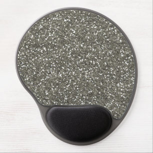 Stylish Silver Glitter Gel Mouse Pad