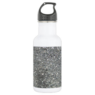 Stylish Silver Glitter Glitz Photo 532 Ml Water Bottle