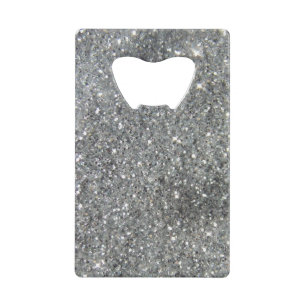 Stylish Silver Glitter Glitz Print