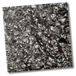 Stylish Silver Metallic Foil Backsplash Tile<br><div class="desc">Stylish Glam Unique Metallic Grey Black Foil Backsplash ceramic tile. This cool aluminium krinkled foil print almost looks like a druzy stone or something far more glamourous. I think it would make an awesome backsplash with a little bit of glam and a little industrial touch. Whether you want to use...</div>