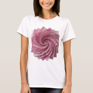 Stylish Silver PINK SPIRAL Quote Design T-Shirt