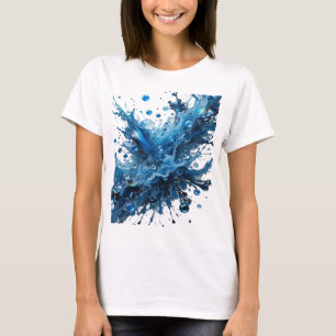 Stylish Silver WATER SPLASH Shirt Design