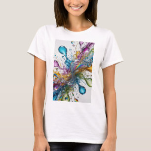 Stylish Silver WATER SPLASHES Tee