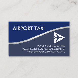 Stylish Silver Wave Blue Sky Liftoff Business Card