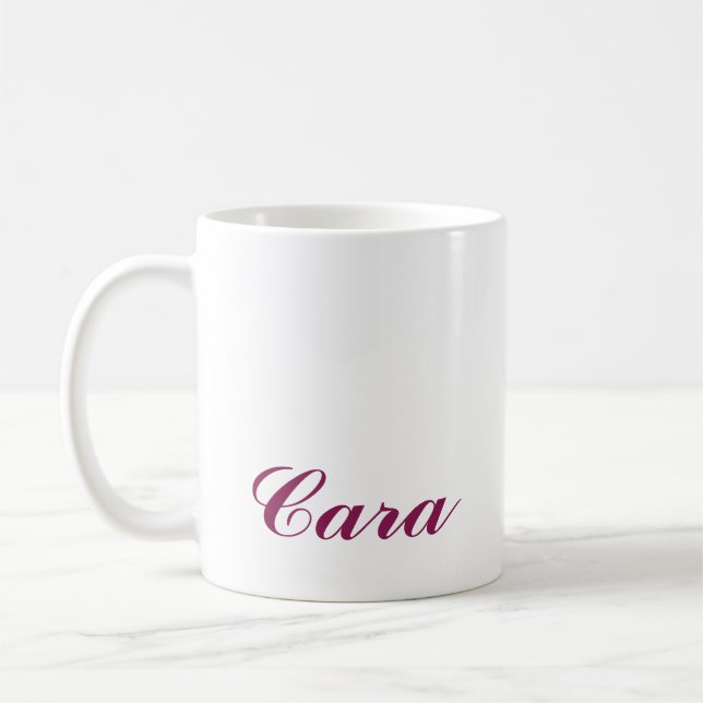 STYLISH SIMPLE CUSTOMIZED NAME BRIDESMAID MODERN  COFFEE MUG (Left)