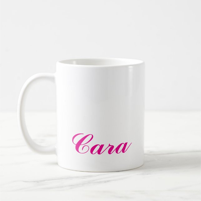 STYLISH SIMPLE CUSTOMIZED NAME BRIDESMAID MODERN  COFFEE MUG (Left)
