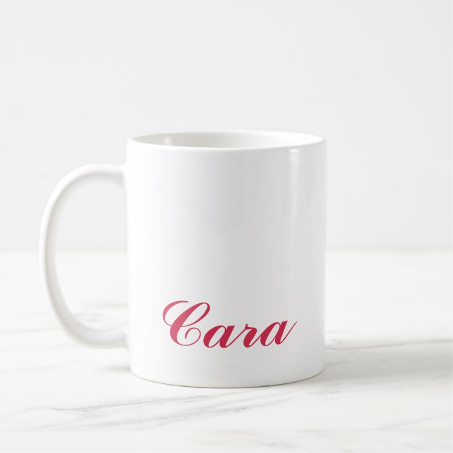 STYLISH SIMPLE CUSTOMIZED NAME BRIDESMAID MODERN  COFFEE MUG (Left)