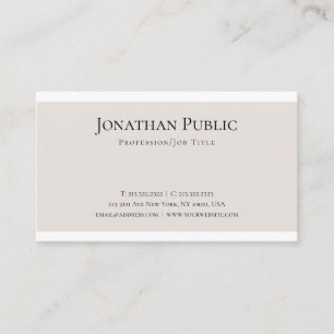 Stylish Simple Design Professional Plain Modern Business Card