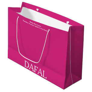 STYLISH SIMPLE ELEGANT MODERN CUSTOMIZED NAME LOGO LARGE GIFT BAG