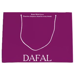 STYLISH SIMPLE ELEGANT MODERN CUSTOMIZED NAME LOGO LARGE GIFT BAG