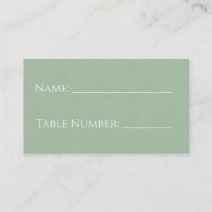Stylish Simple Eucalyptus Wedding Reception Name Place Card