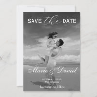 Stylish Simple Full Photo Double-sided Save The Da