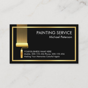 Stylish Simple Gold Painter's Frame Business Card