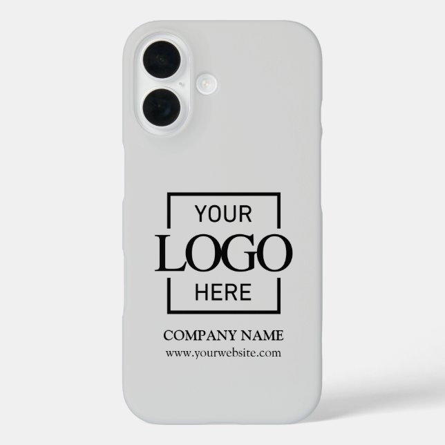 Stylish Simple Gray Business Company Logo Apple Case-Mate iPhone Case (Back)