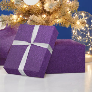 Stylish Simple Metallic Inspired Purple Wrapping Paper