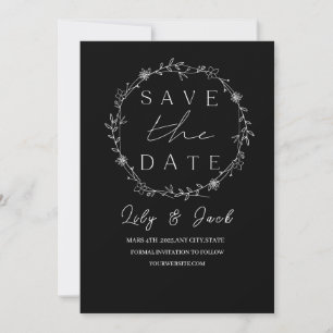 Stylish simple minimal Elegant modern Save The Date