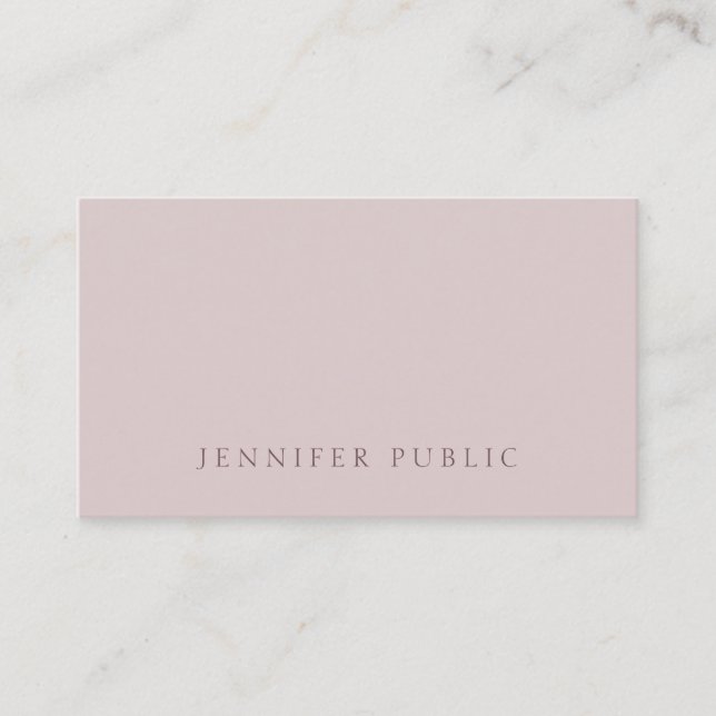 Stylish Simple Modern Elegant Colour Template Chic Business Card (Front)