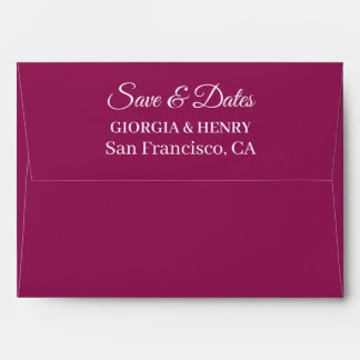 STYLISH SIMPLE MODERN MINIMLIST WINE WEDDING ENVELOPE