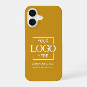 Stylish Simple Mustard Business Company Logo Apple iPhone 16 Case