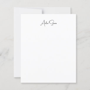 Stylish Simple Plain Minimalist Name Paper Sheet