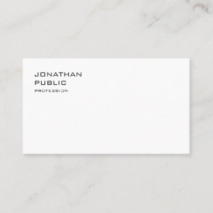 Stylish Simple Plain Modern Minimalist Elegant Business Card
