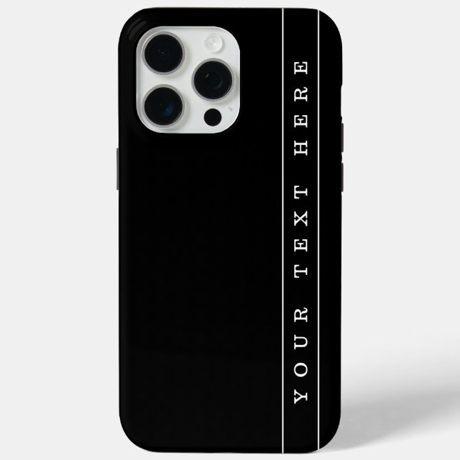 Stylish Simple Text & Thin Stripes Case-Mate iPhone Case (Back)