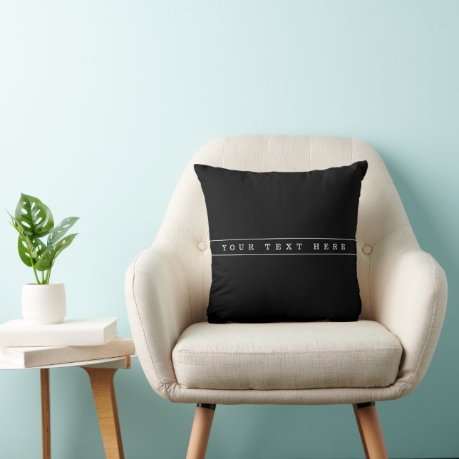 Stylish Simple Text & Thin Stripes Cushion (Chair)