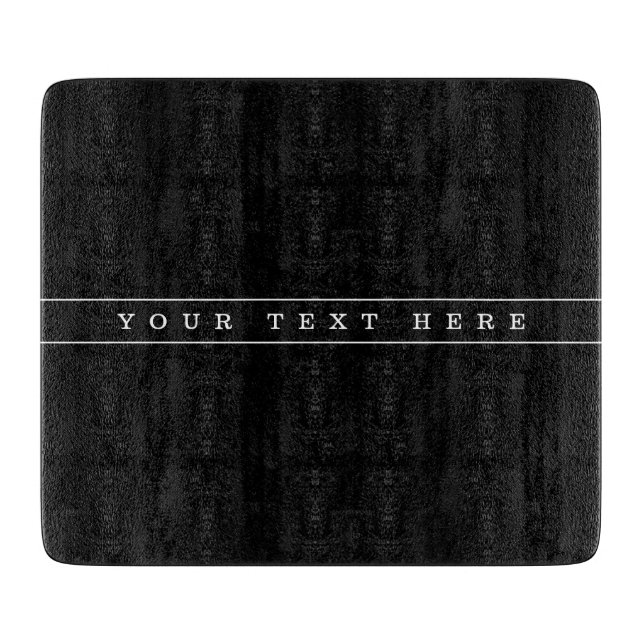 Stylish Simple Text & Thin Stripes Cutting Board (Front)