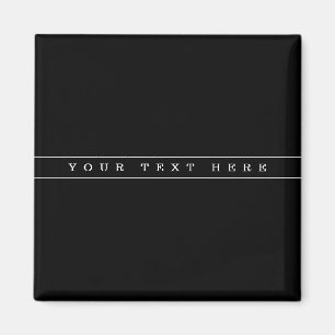 Stylish Simple Text & Thin Stripes Magnet