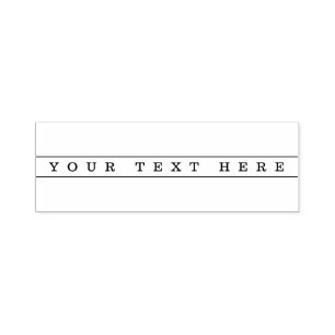 Stylish Simple Text & Thin Stripes Self-inking Stamp