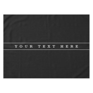Stylish Simple Text & Thin Stripes Tablecloth