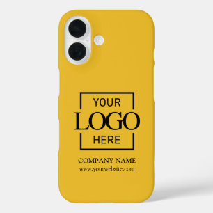 Stylish Simple Yellow Business Company Logo Apple iPhone 16 Case