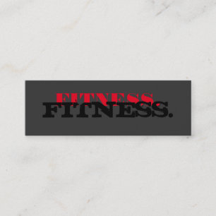 Stylish Skinny Plain Grey Fitness Business Card